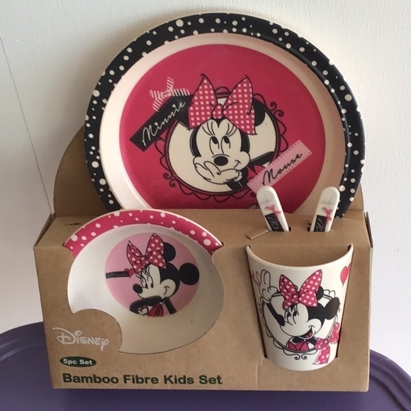 NIB Bambooware 5-Piece Disney Bamboo Fibre Kids Set - Picture 1 of 6